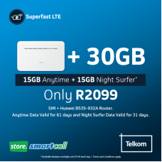 Huawei B535-932A White + 30GB Telkom LTE Data